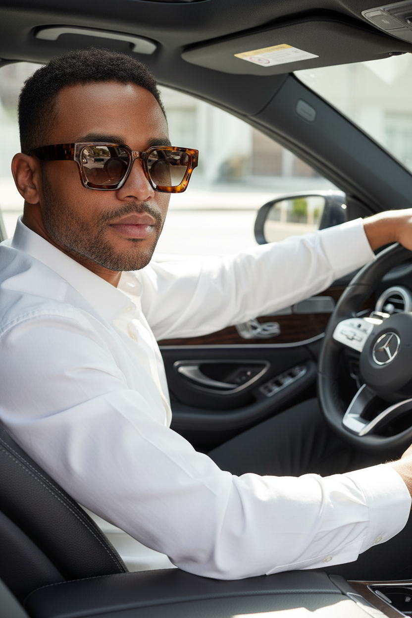 Photo lifestyle homme métis Mercedes